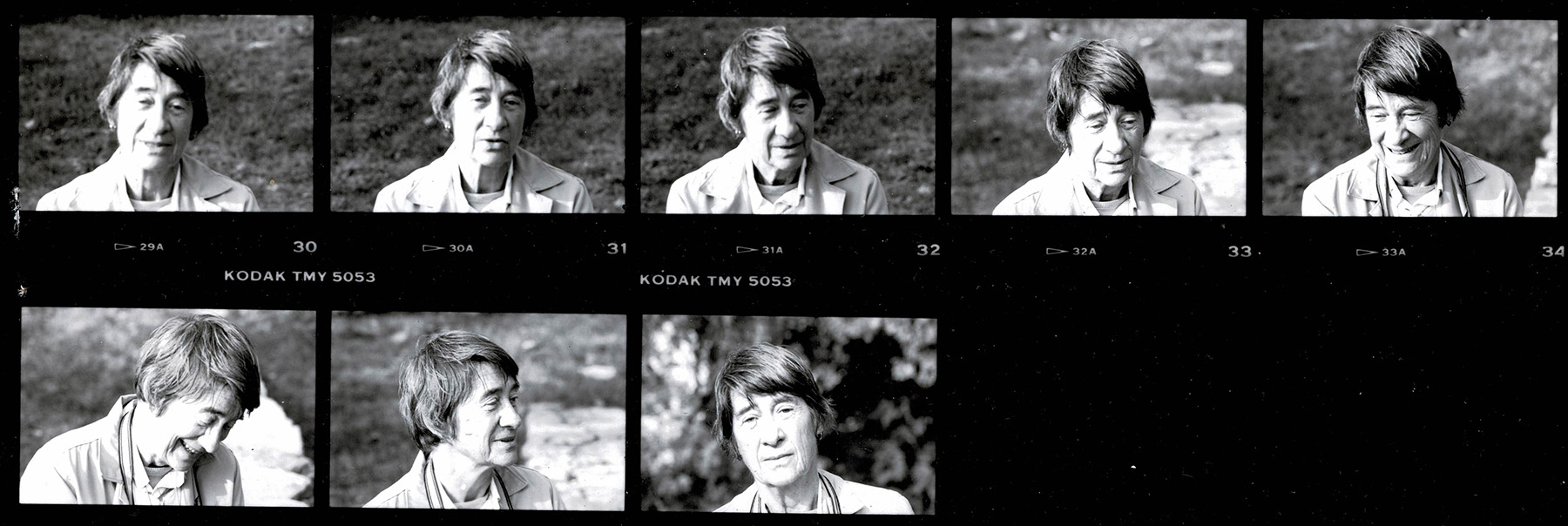 Collage of black and white headshots of Rollie McKenna with different expressions.