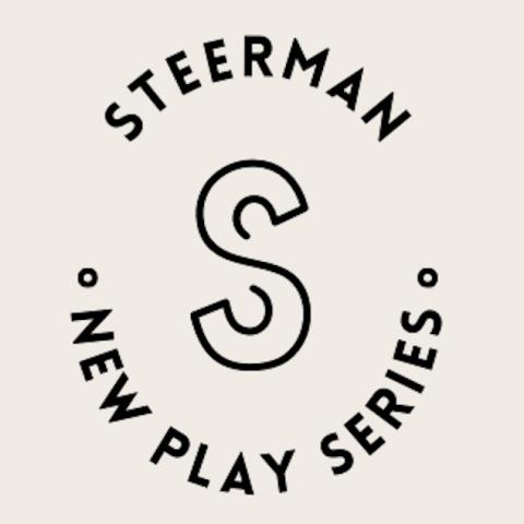 Text that reads: Steerman - New Play Series. In the center there is a logo that looks like a "S".