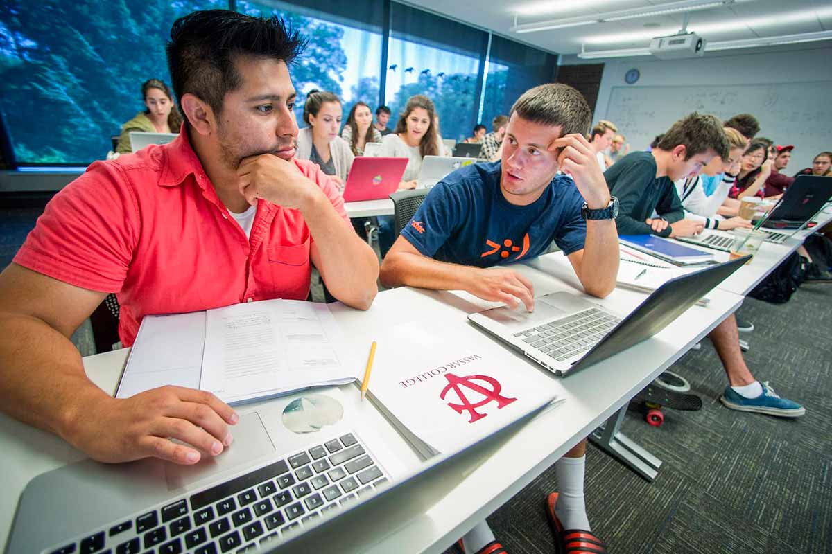 Students sitting in a classroom