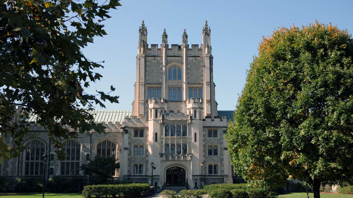 landscape photo of library exterior