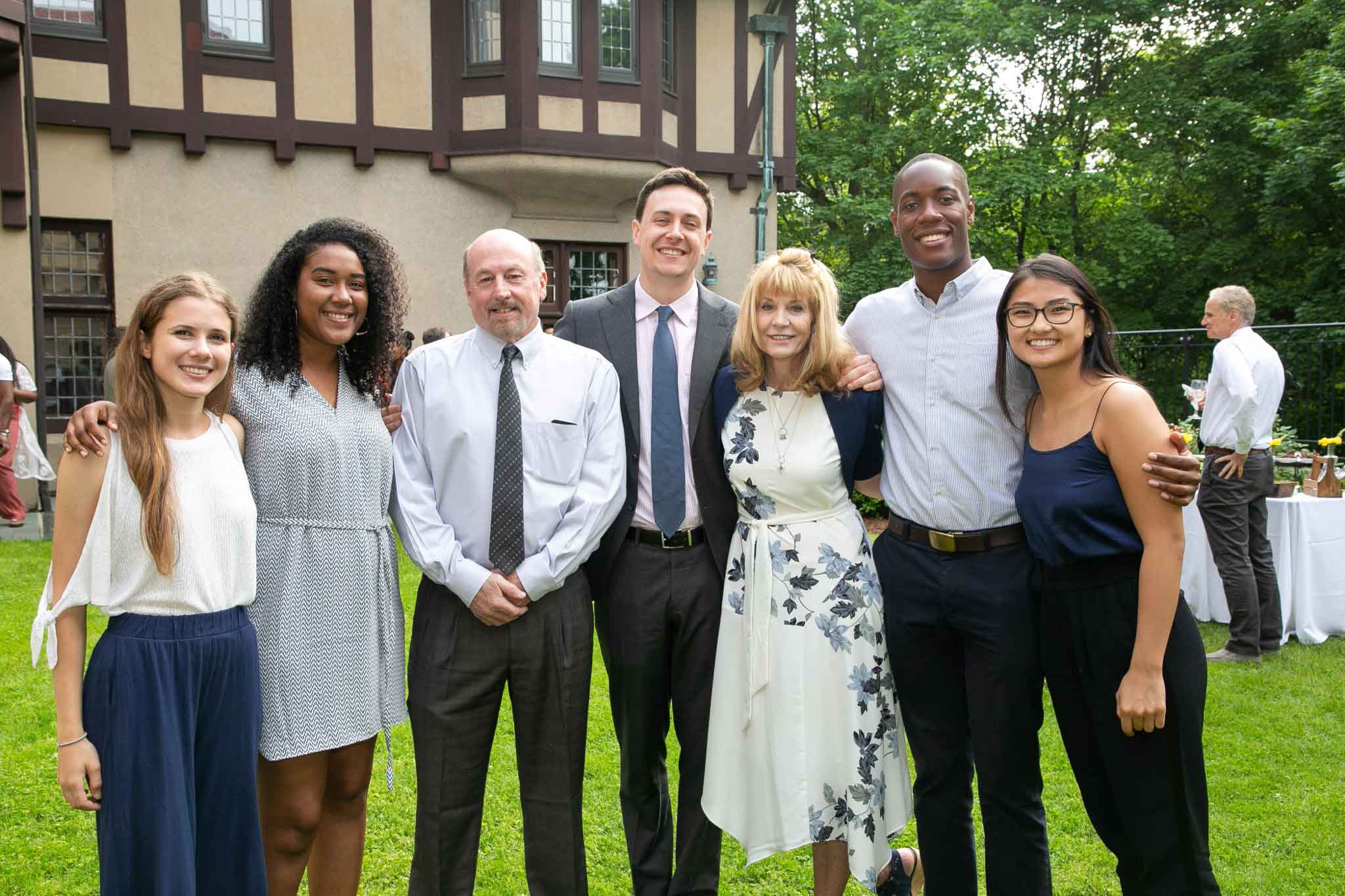 Image of a group of Posse Veterans Program students at a reception