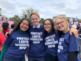 SAVP interns Leora Shlasko ’22, Alexandria Ortiz ’22, Scarlett Thompson ’20, and Eliz Gibbs ’20