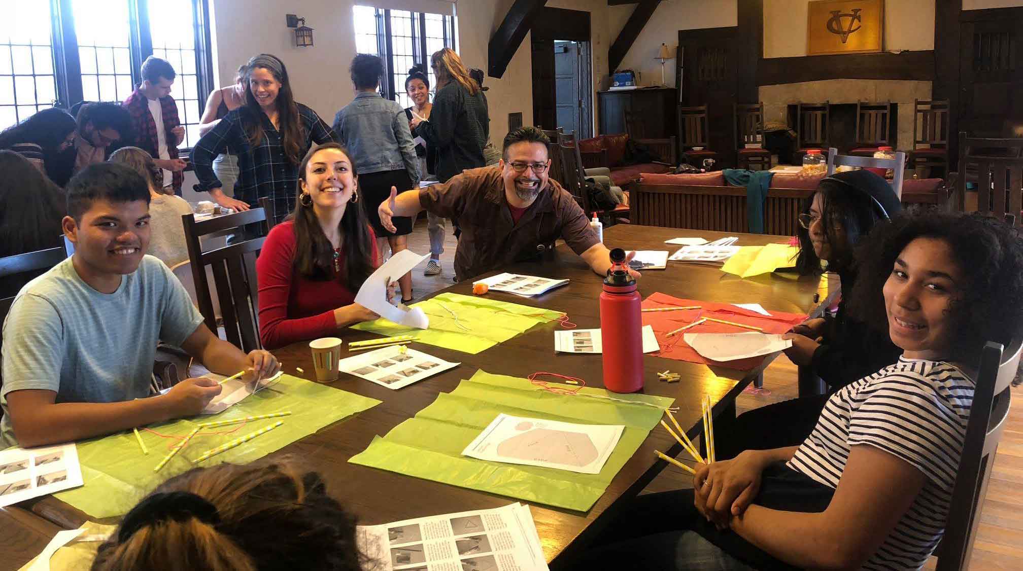 Students at a table