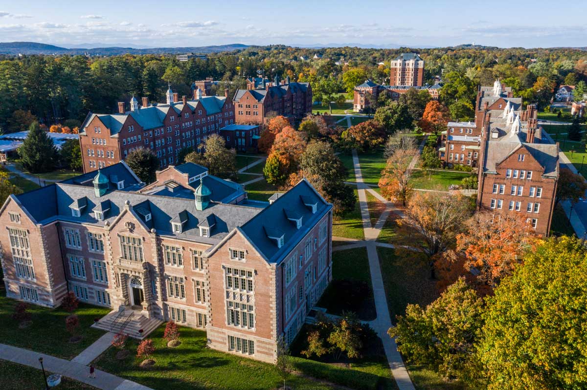 Drone shot of the Residential Quad