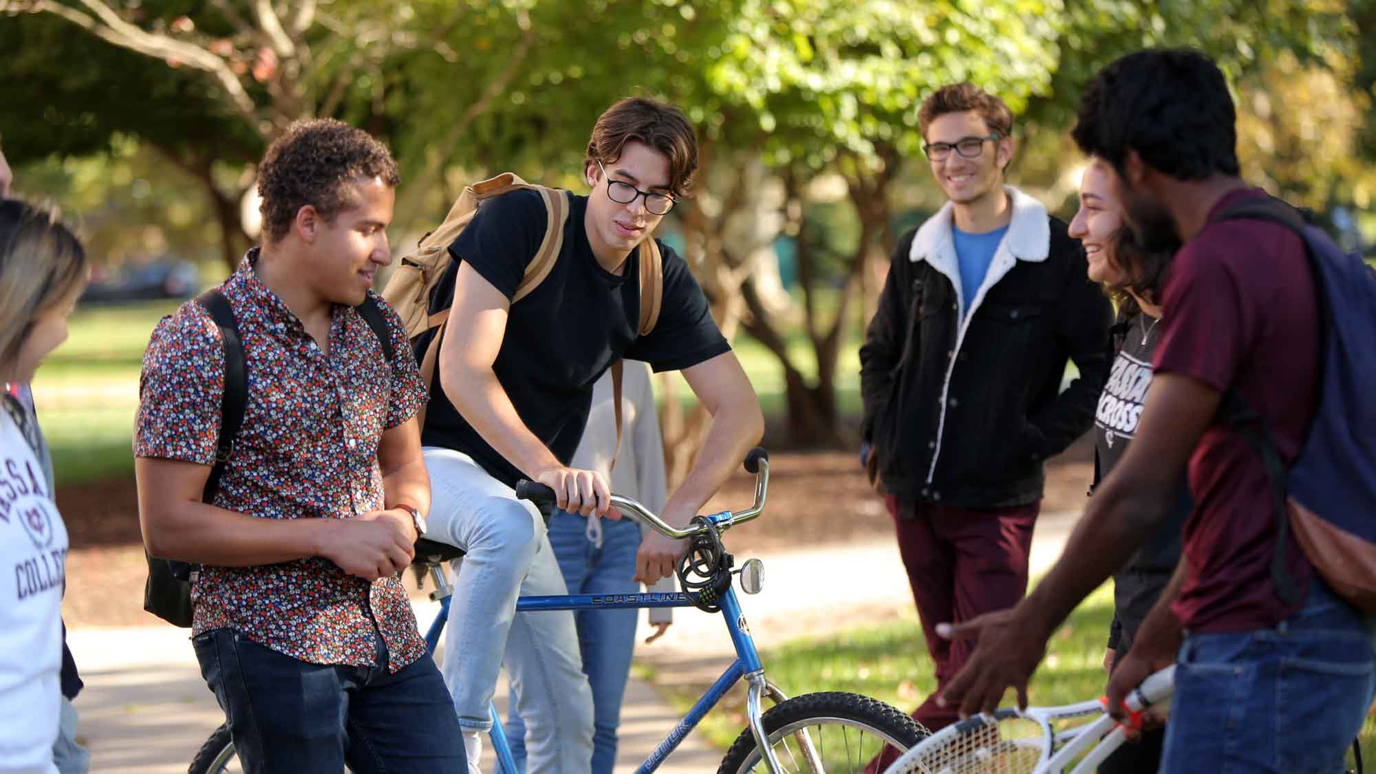 Students on campus