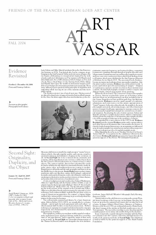 Arts at Vassar cover