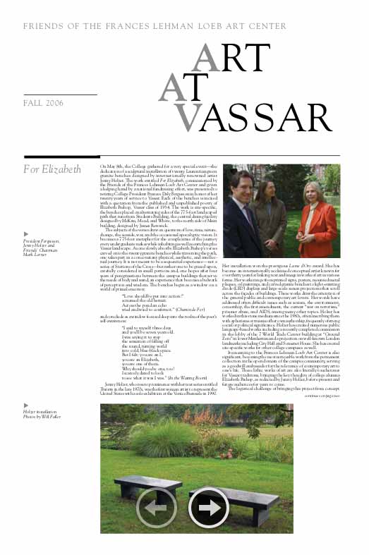 Arts at Vassar cover