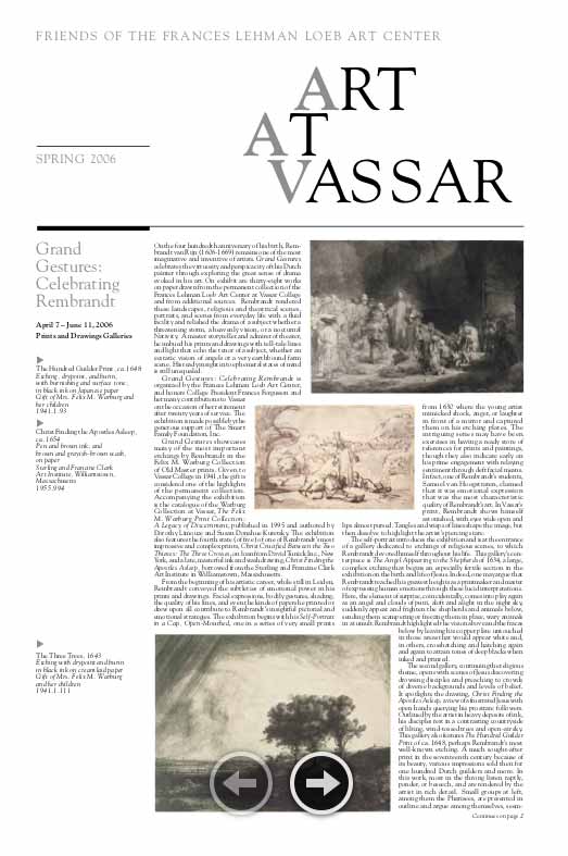 Arts at Vassar cover