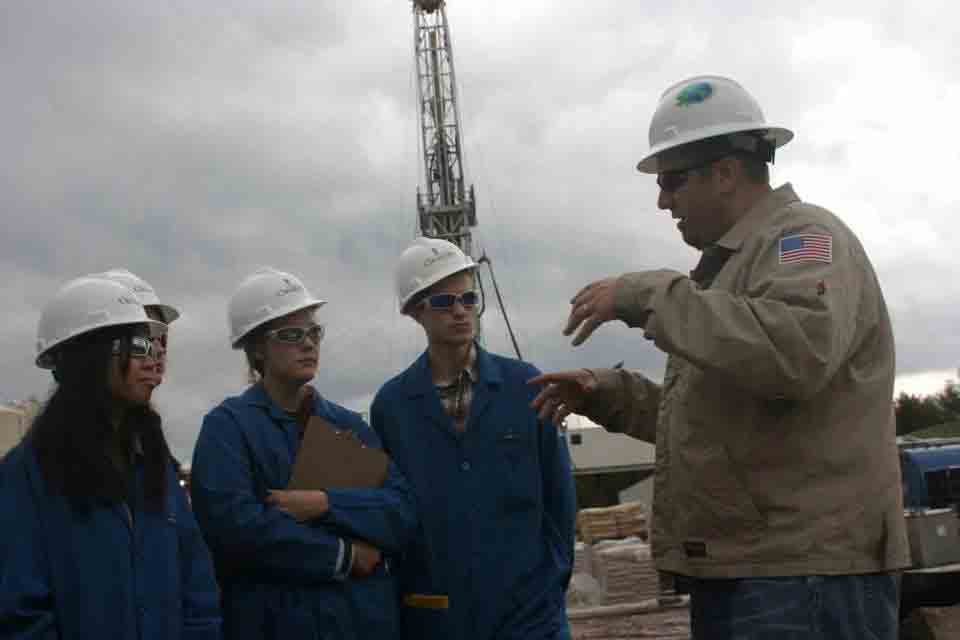 Touring mining operations, Pennsylvania