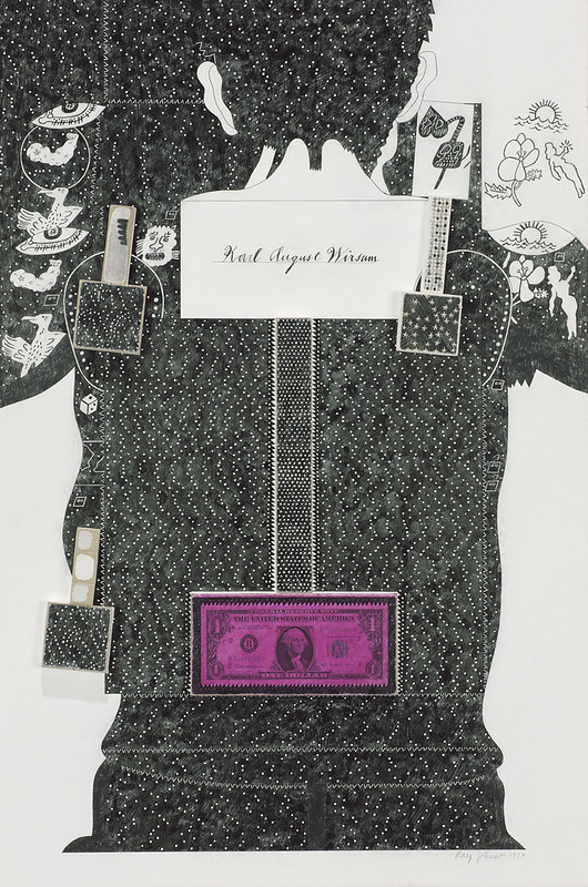 Ray Johnson (American, 1927-1995), Karl August Wirsum Dollar Bill, c. 1970, mixed media