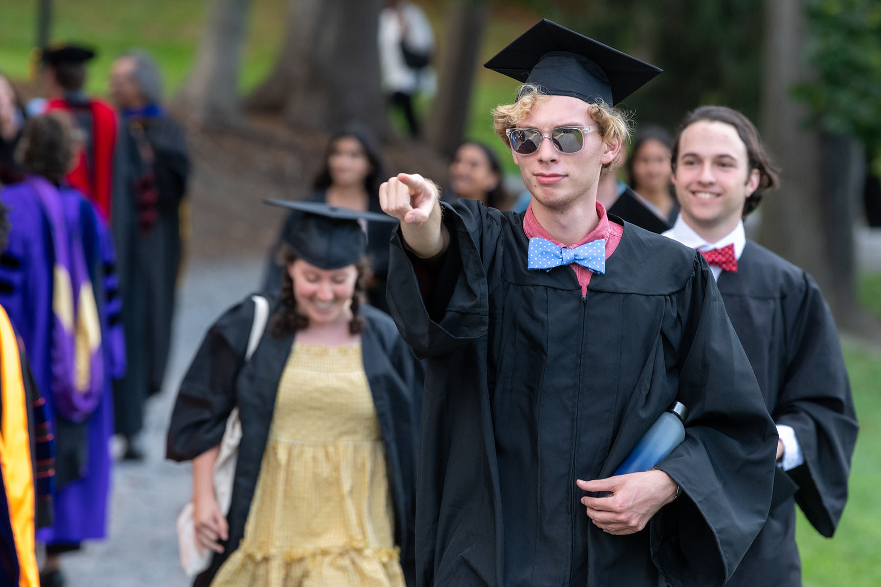 A student rocks a bowtie.