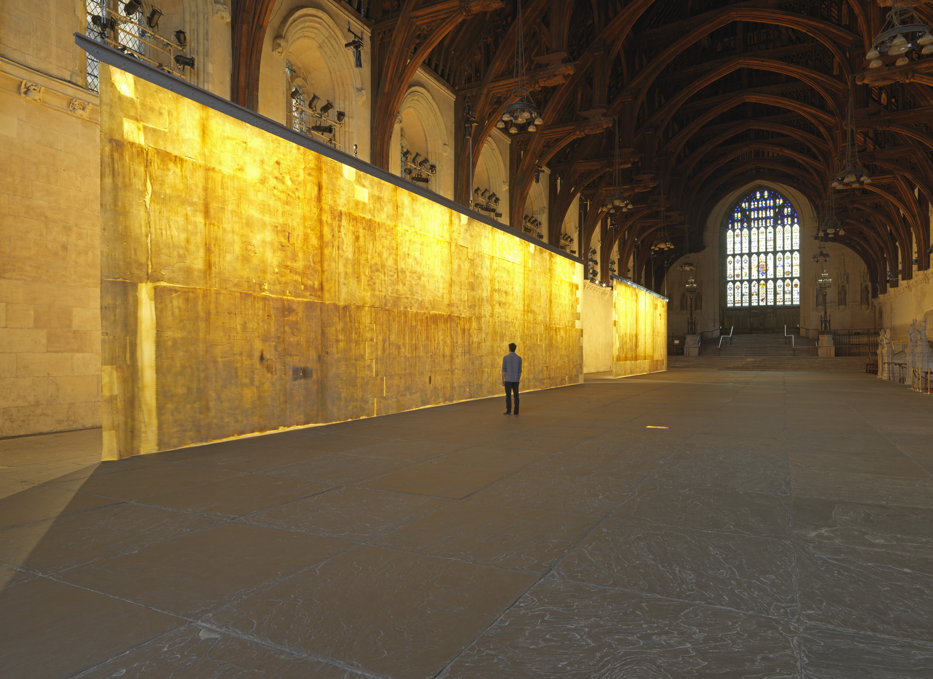 The Ethics of Dust at Westminster Hall by Jorge Otero-Pailos, 2016. An Artangel commission.  Photo: Marcus J. Leith