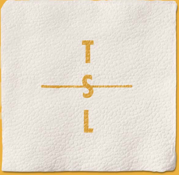 A napkin with "TSL" on it