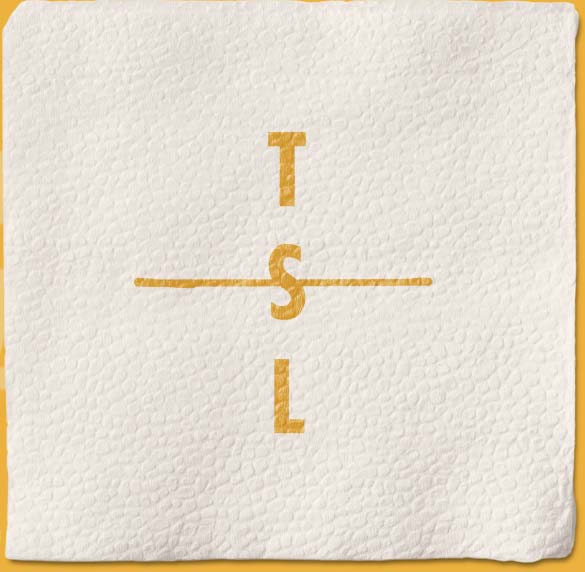 A napkin with "TSL" on it