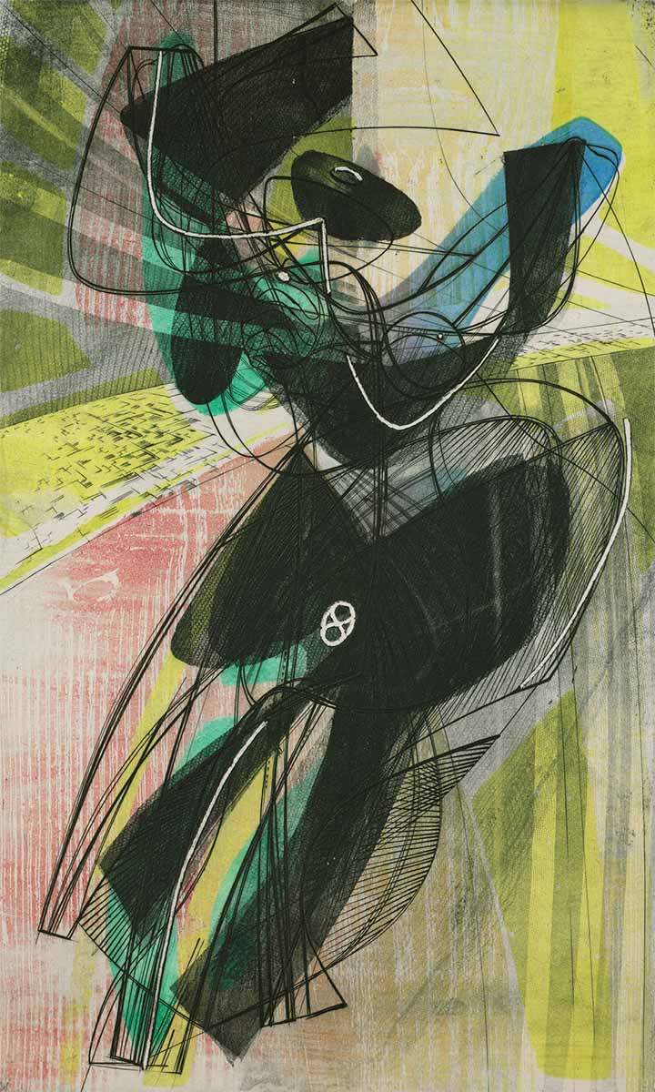 Stanley William Hayter (English, 1901-1988), Sun Dance, 1951, Engraving, soft ground etching, offset color on beige paper, Gift of Mrs. John D. Rockefeller 3rd (Blanchette Hooker, class of 1931), 1953.1.3