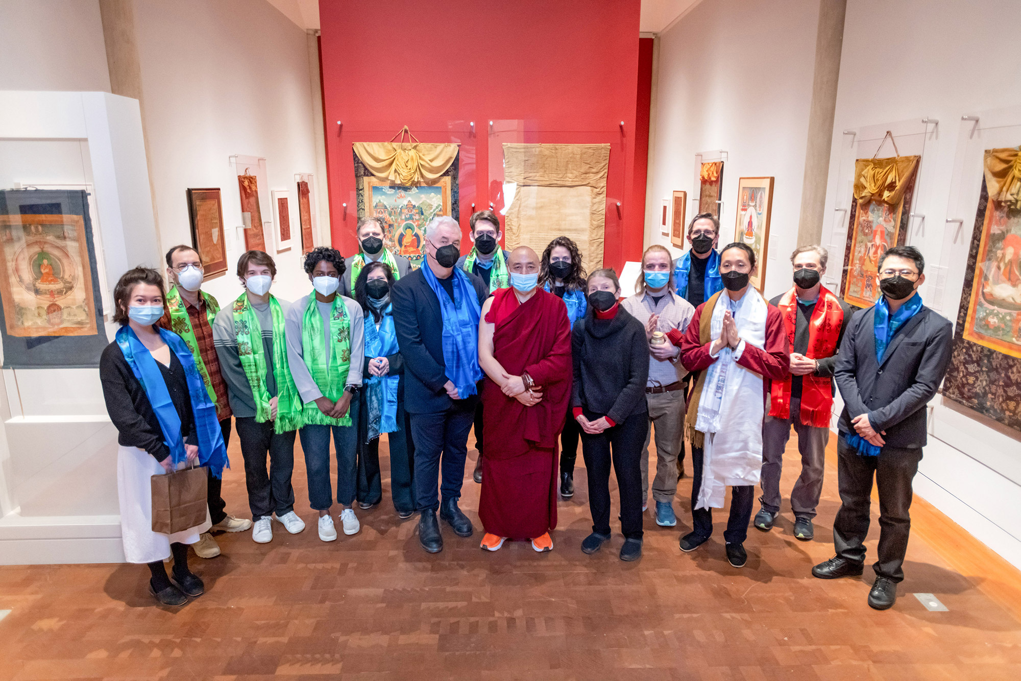 More than a dozen Vassar students and faculty and staff of the Frances Lehman Loeb Art Center attended the ceremony with donor Jack Shear and Lama Tashi Topgyal.