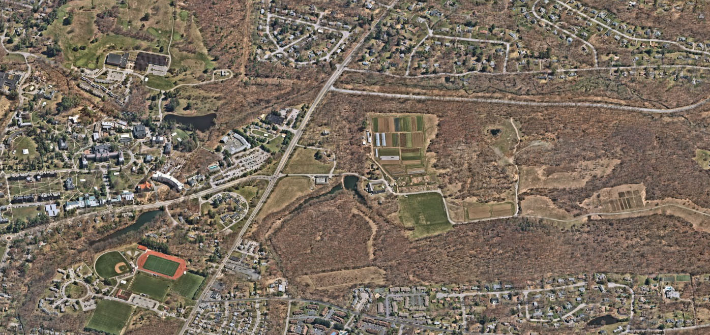 Satellite map of Vassar College