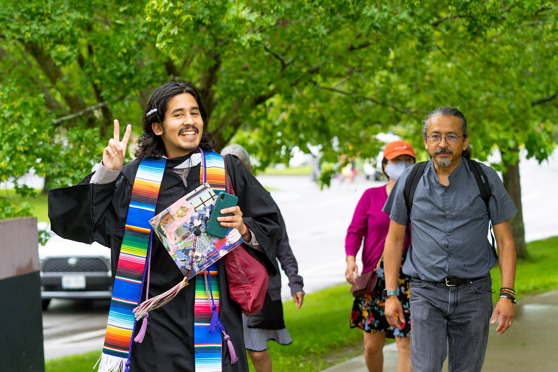 2020 Graduates prepare to march.