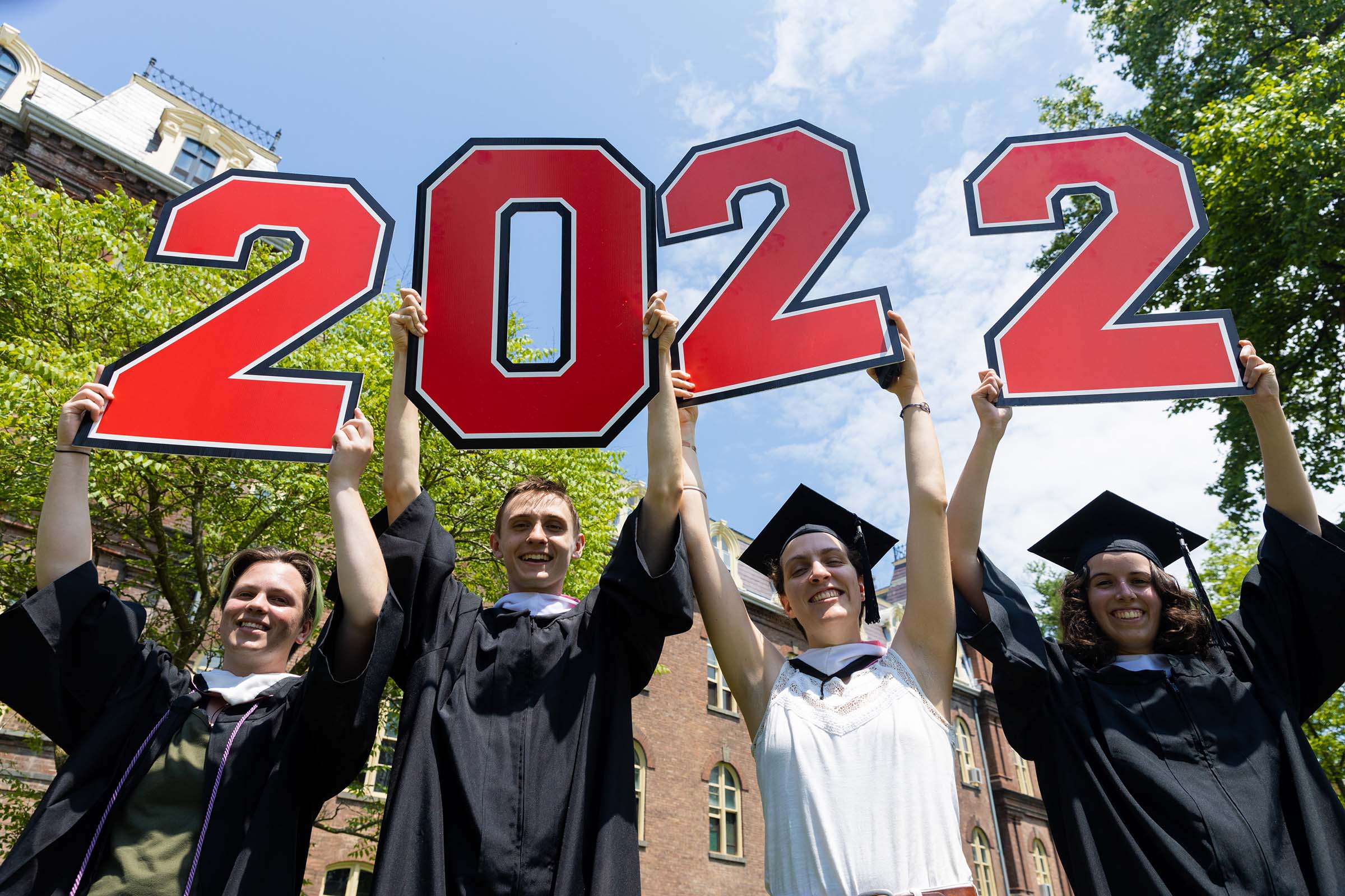 Members of the graduating class celebrate their big day.