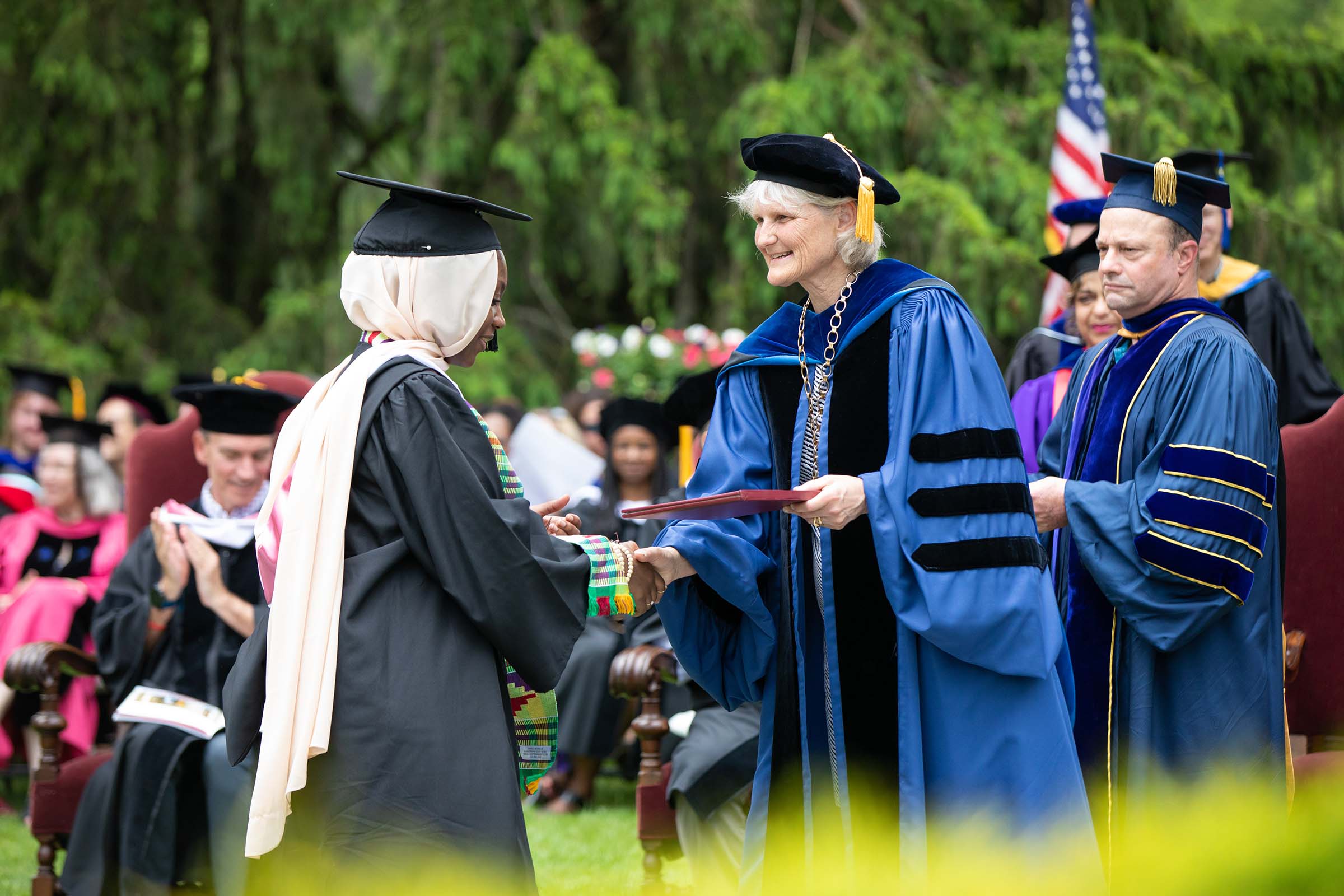 President Bradley conferred degrees upon more than 600 graduates.