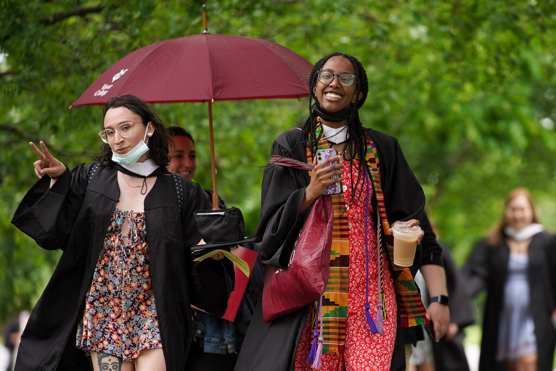 The wet weather did not dampen the spirits of the class of 2020.