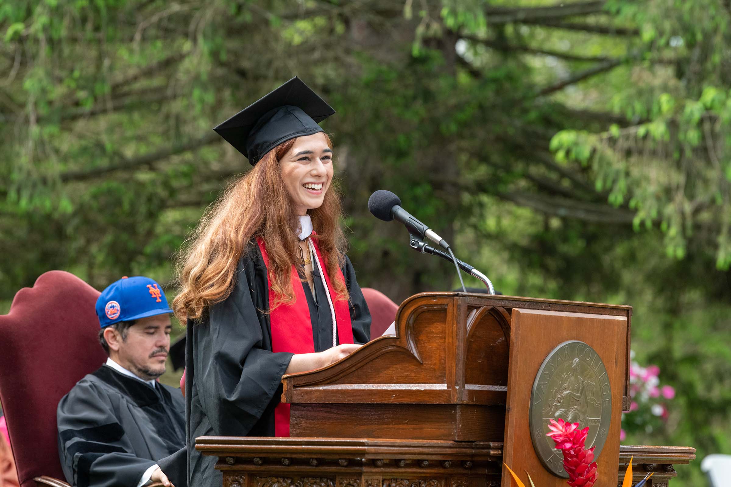 Aena Khan, Senior Class Council President, reflected on the four years the class spent at Vassar.