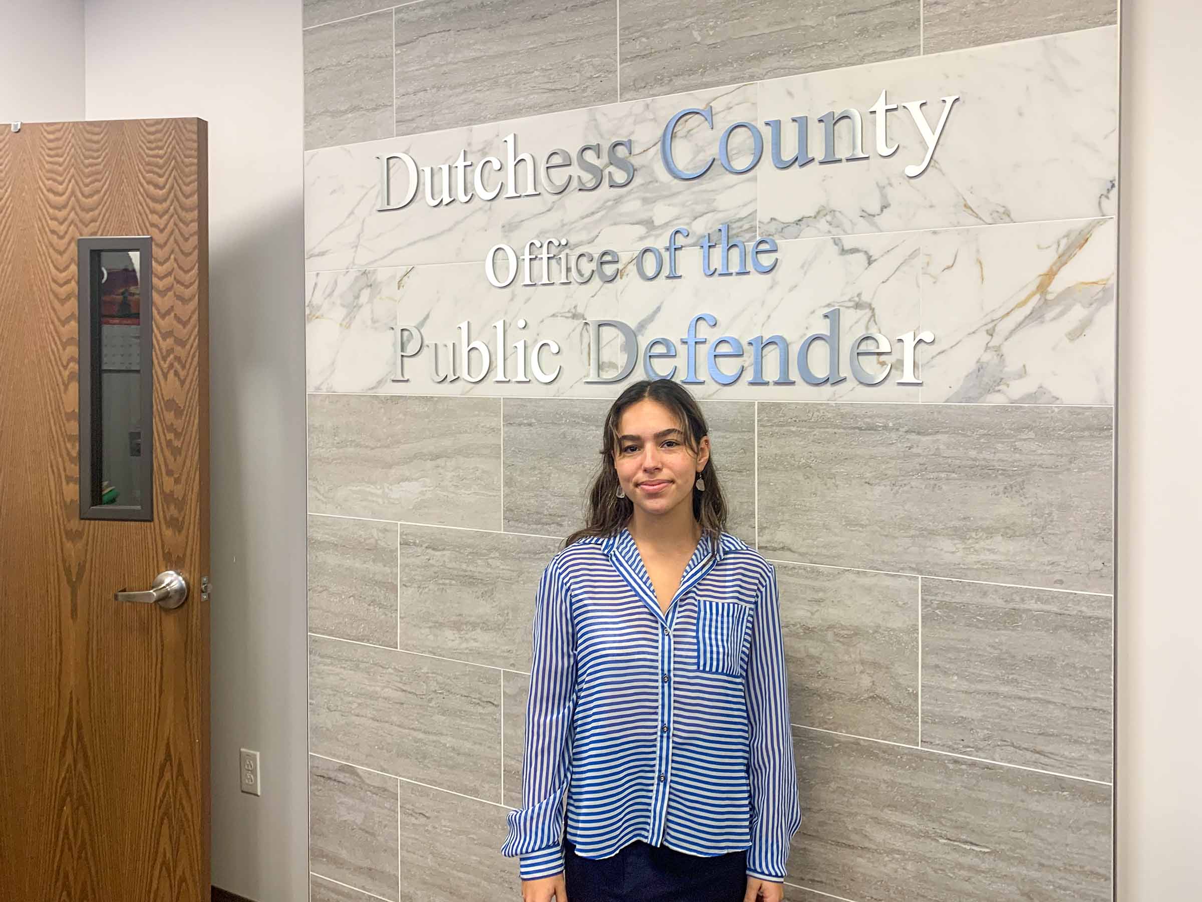 Maria-Fernanda Rodriguez ’24 conducted legal research, acted as a Spanish language translator for clients at the county jail and performed various other tasks for the Dutchess County Public Defender’s Office.