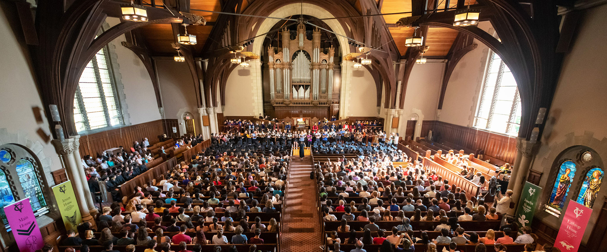 Interior of Chapel with the audience for Convocation
