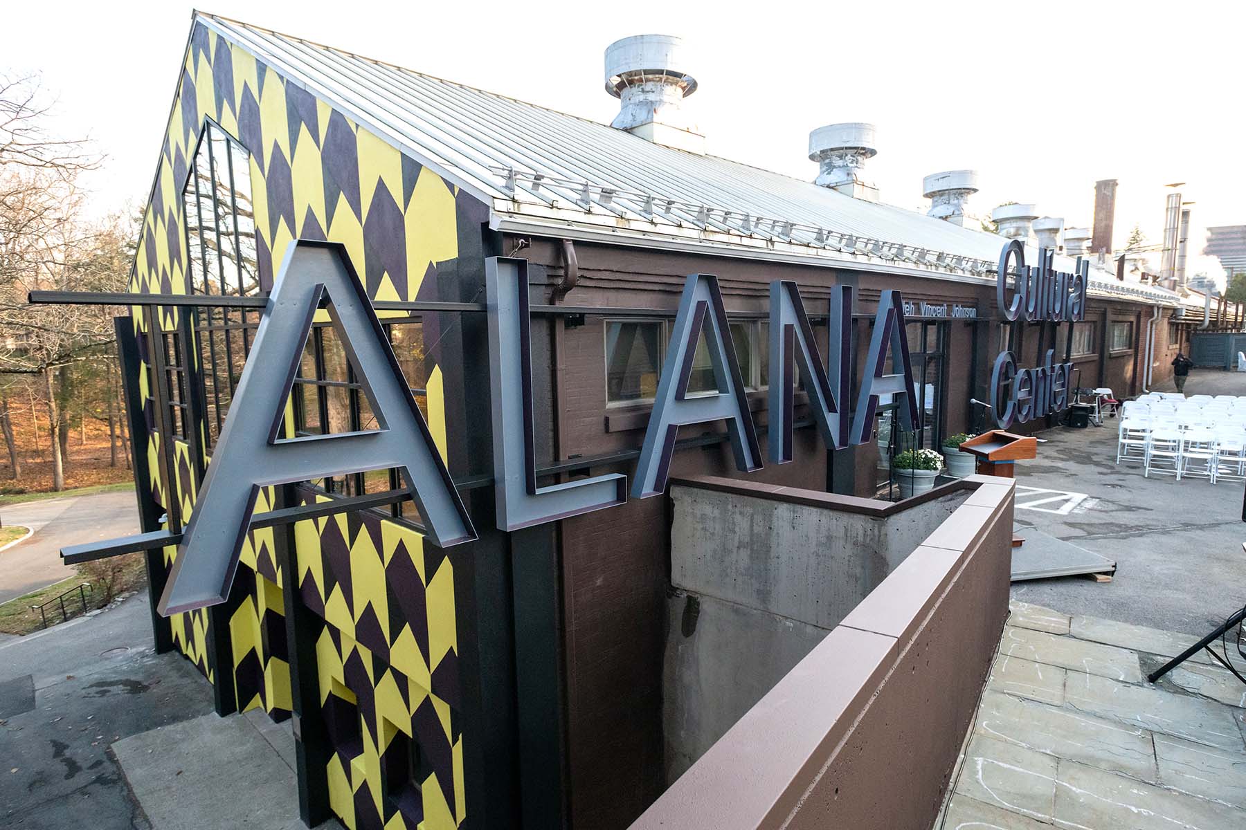 ALANA Center’s new façade features bold lettering