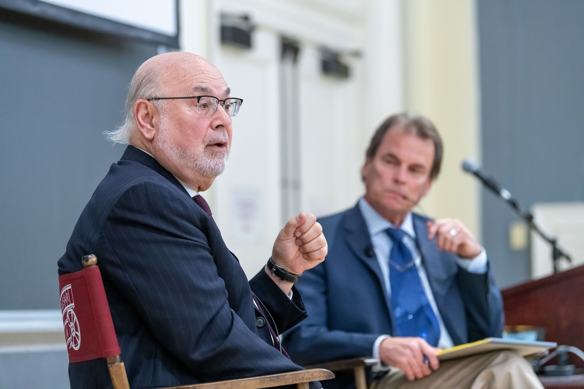 Before receiving his award, Granoff engaged in a conservation with former CBS and NBC News correspondent Chip Reid ’77.