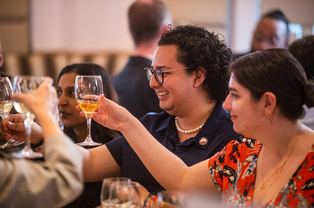 Vassar Student Association (VSA) President Julian Aguilar ’23, who served as student observer on the board of trustees, was also thanked for his service.