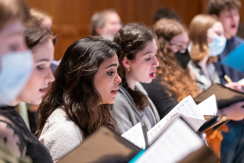 Detail of chorus rehearsal.