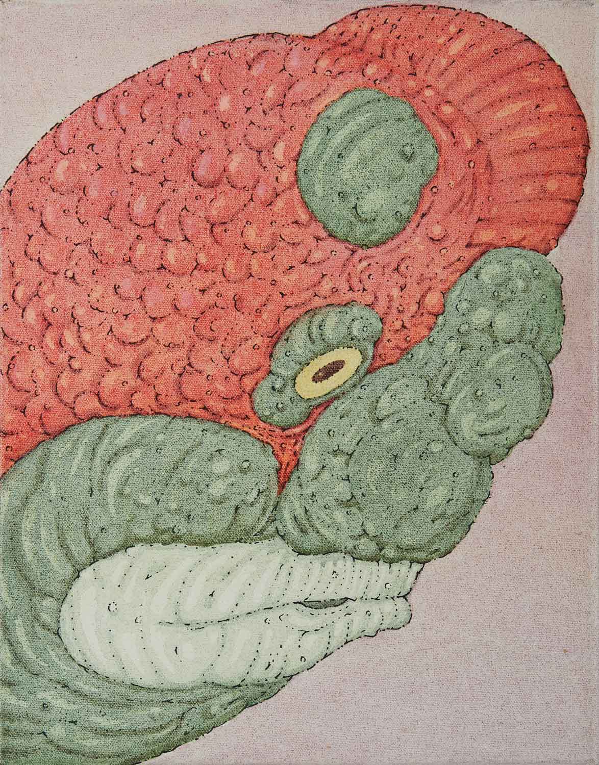 Illustration / painting of a monster's head.