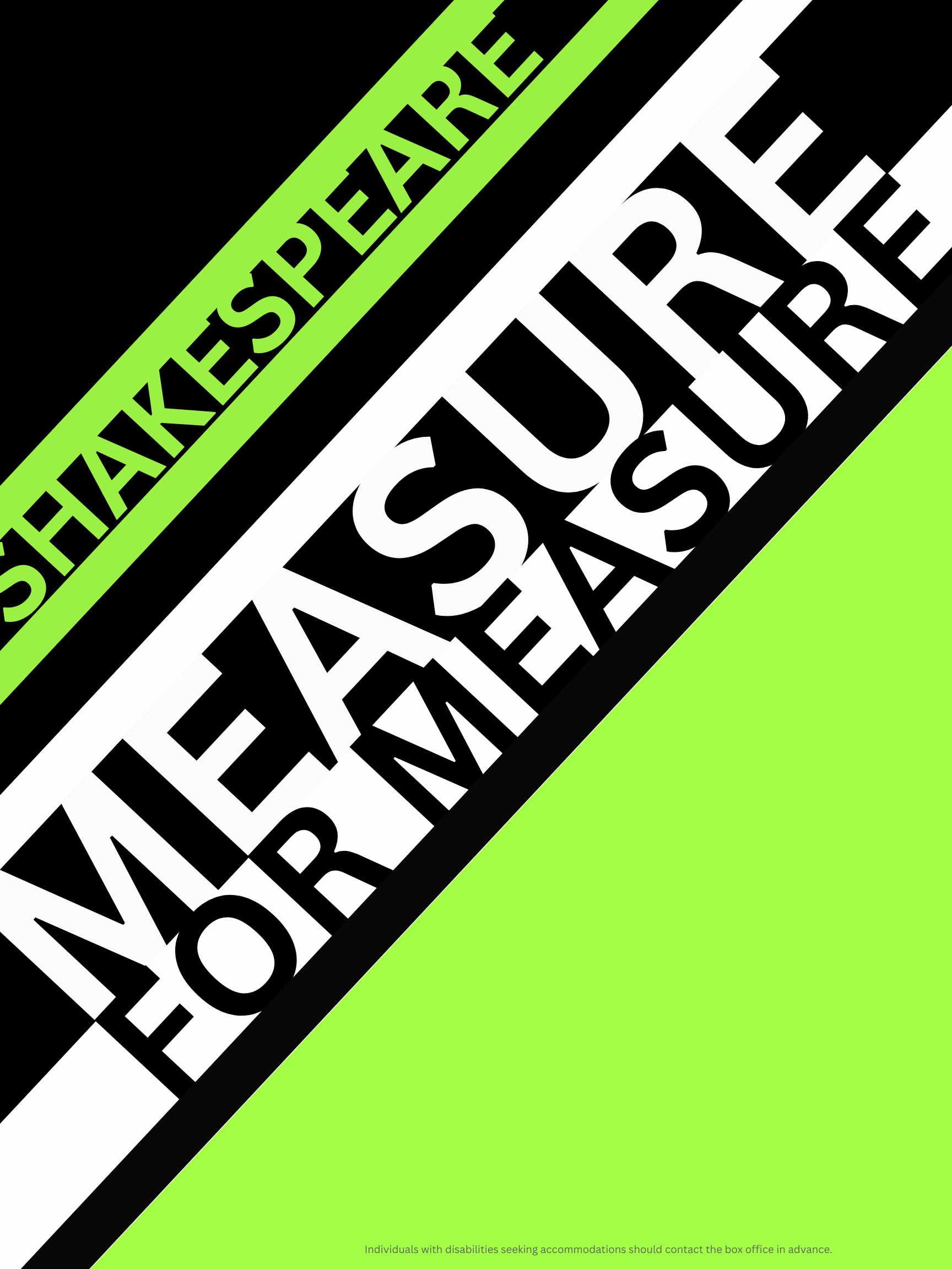 A graphic with text that reads: Shakespeare, Measure for Measure.