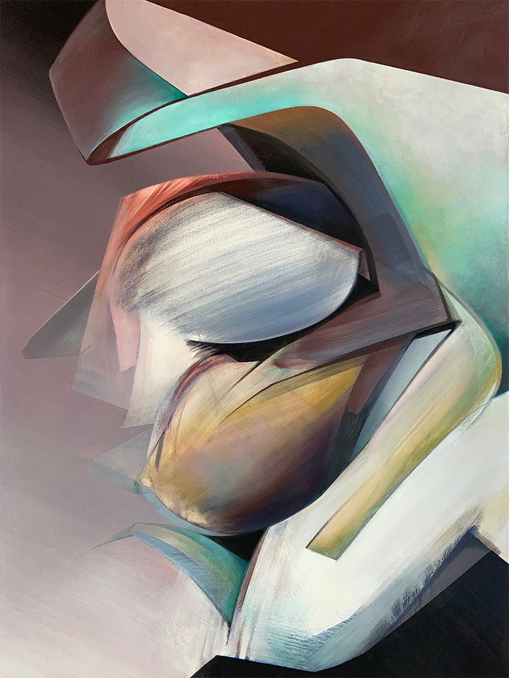 "Safe II", an abstract painting by artist Larissa Tokmakova.