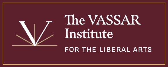Graphic with a "V" that resembles an open book and text that reads: The Vassar Institute for the Liberal Arts.