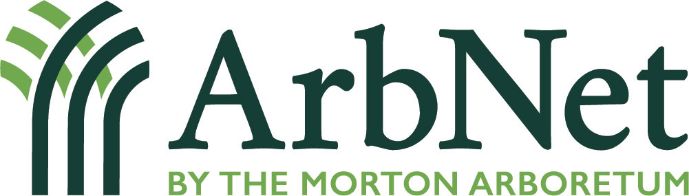 Graphic with trees and text that reads: ArbNet by the Morton Arboretum.