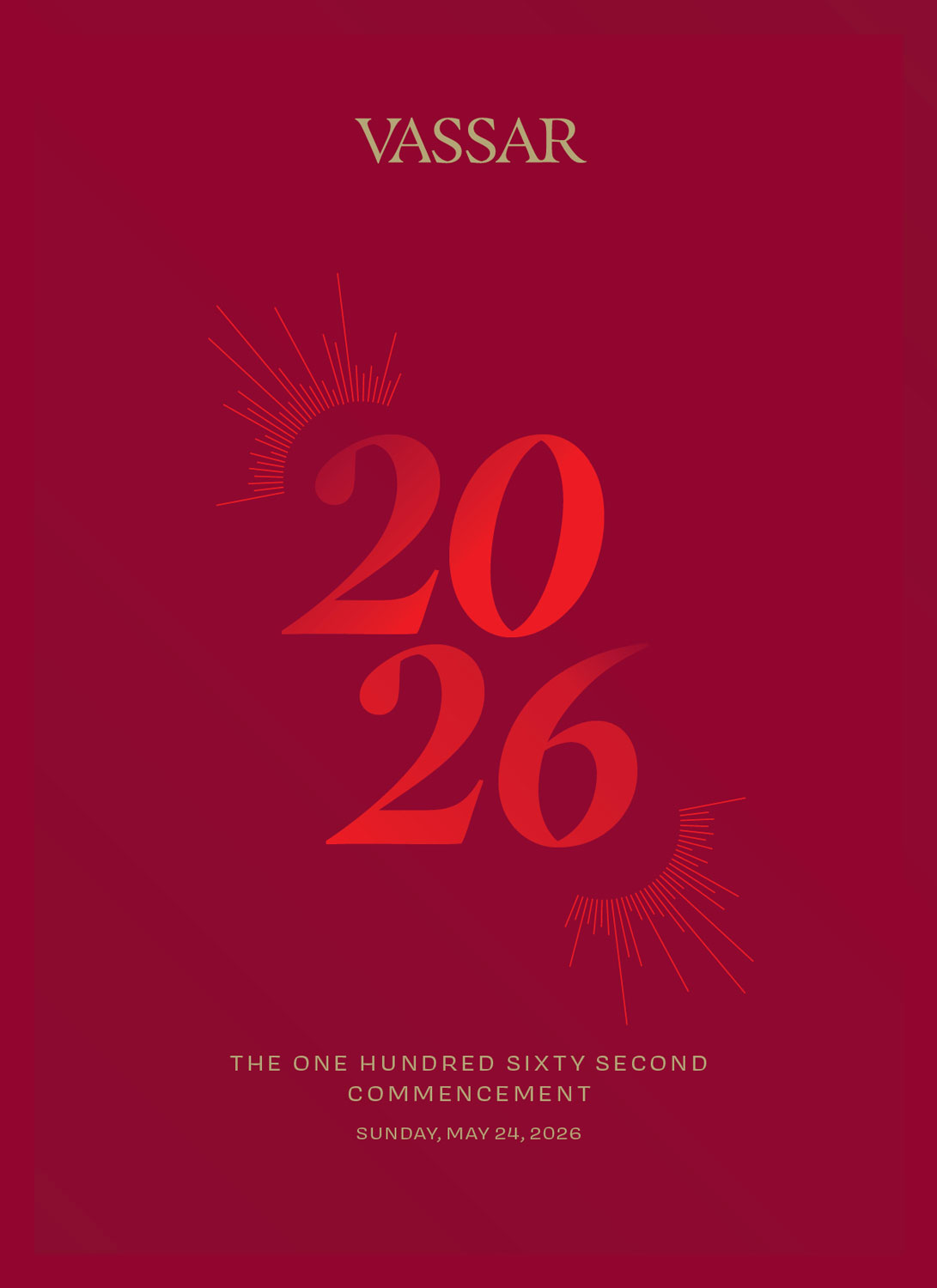 2026 Commencement Program Cover in English.