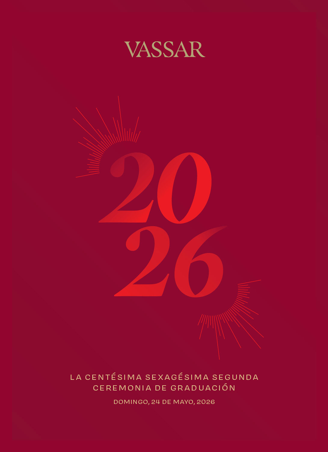2026 Commencement Program Cover in Spanish.