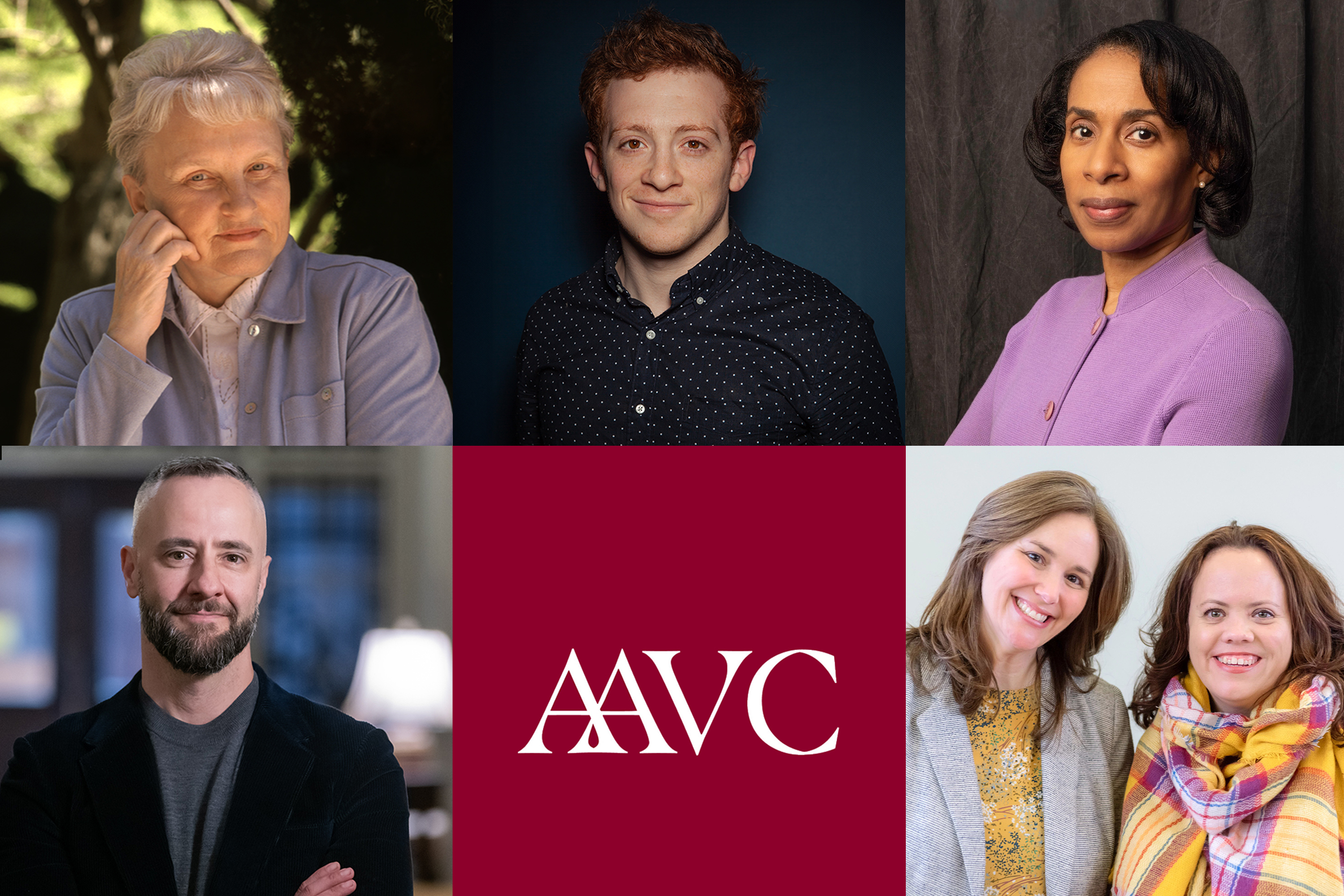 A photo collage of the six people who will receive AAVC awards this year.