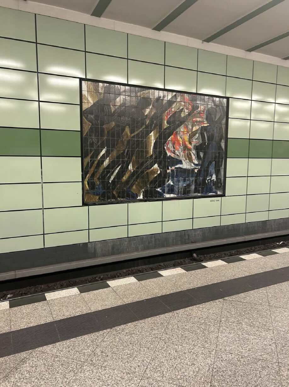 Mural in a subway station.
