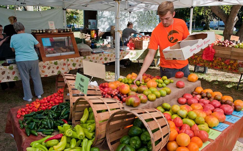 Farmer’s market at Vassar College.