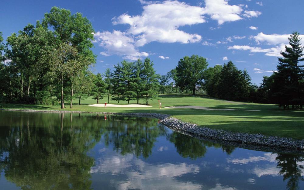 Vassar Golf Course with 2 players in the distance