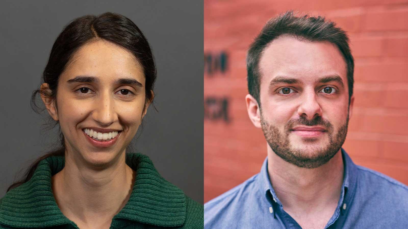 Photographic diptych with two headshots.