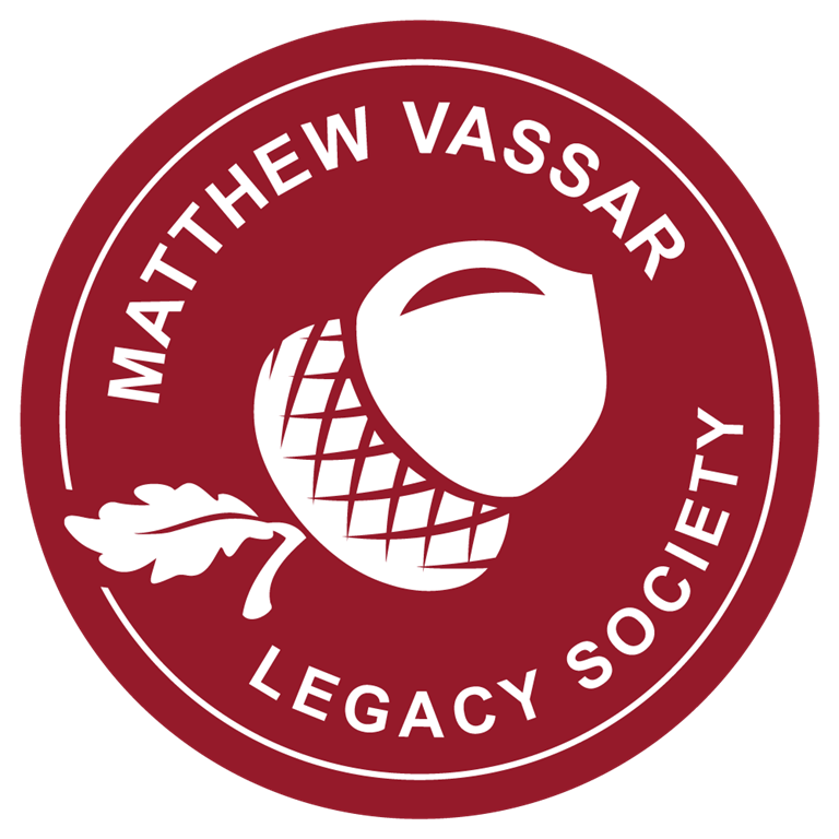 Matthew Vassar Legacy Society round acorn logo