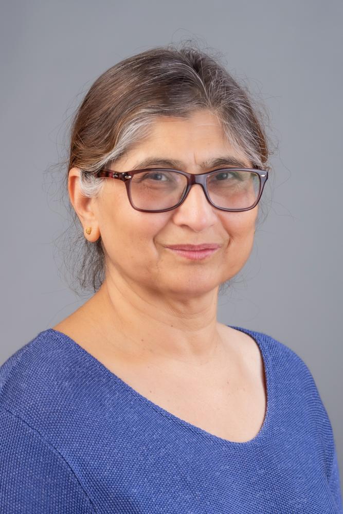 Studio portrait of a person.