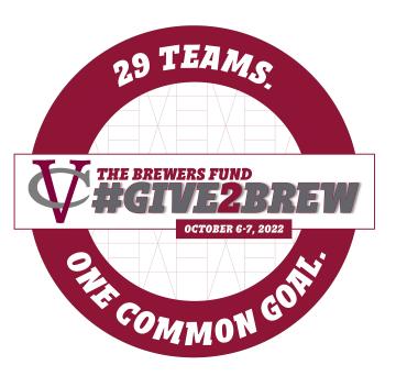 Day of Giving logo - 29 teams, one common goal. The Brewers Fund. #GIVE2BREW October 6–7, 2022