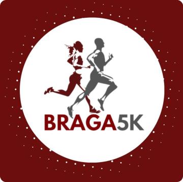 Graphic with two runner and the words Braga 5K written.