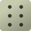 An icon showing a pattern of six dots, used to indicate Braille