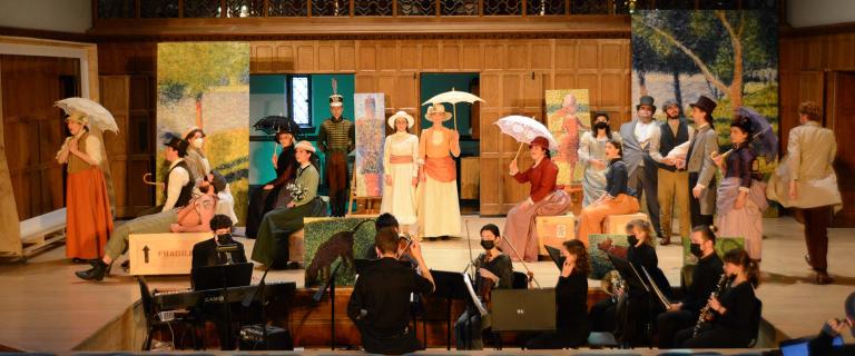 Sunday In The Park with George Cast - a collaboration with Drama and Music Depts. presented in Skinner Recital hall. Photo credit Parker Fairfield '24.